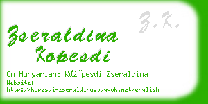 zseraldina kopesdi business card